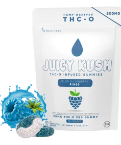 Buy THC-O Gummies Blue Raspberry Rings Online